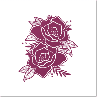 Purple Trad Roses Posters and Art